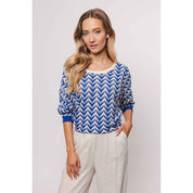 Pullover Jacquard - blau