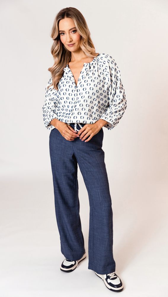 Blouse dots - blue