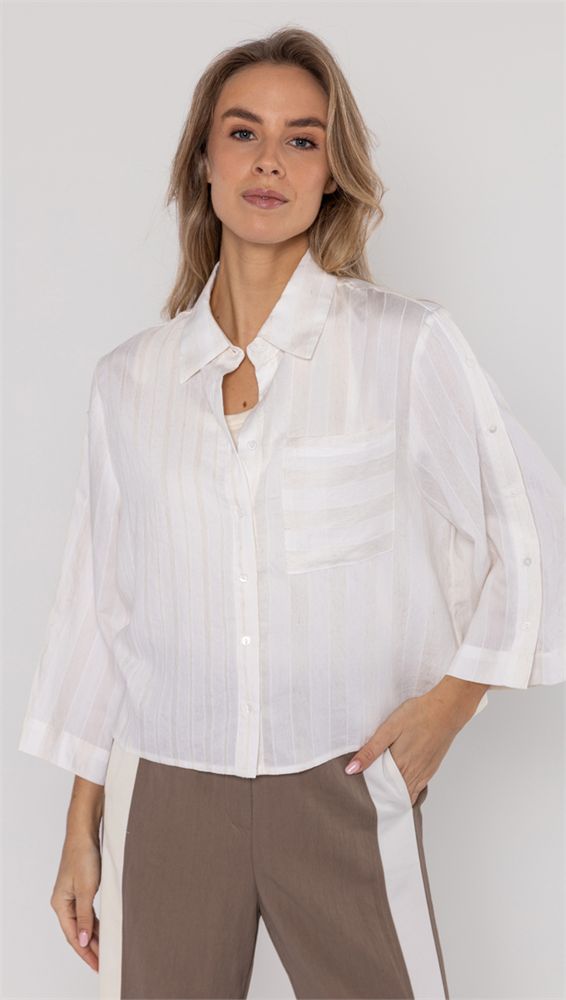 Blouse mix stripe