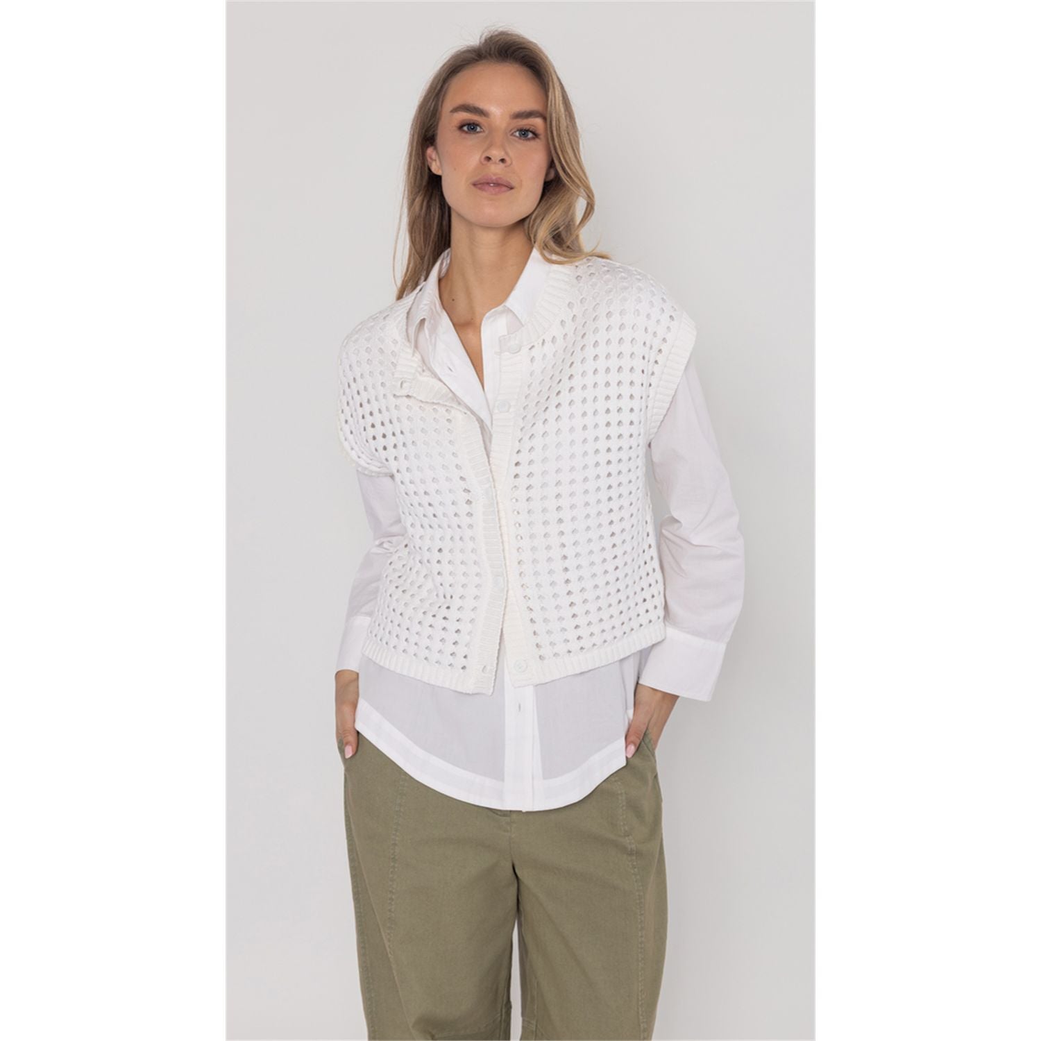 Gilet open knit