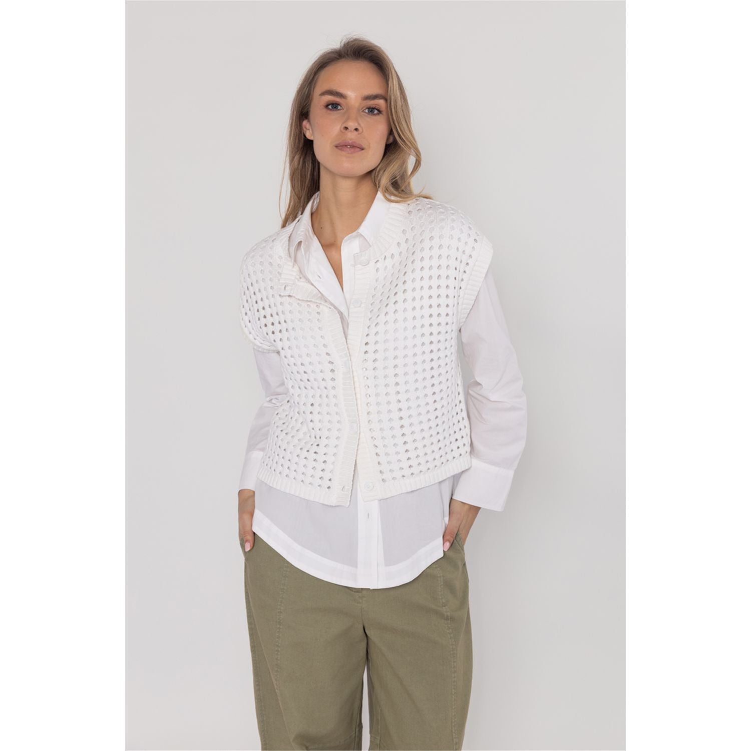 Gilet open knit