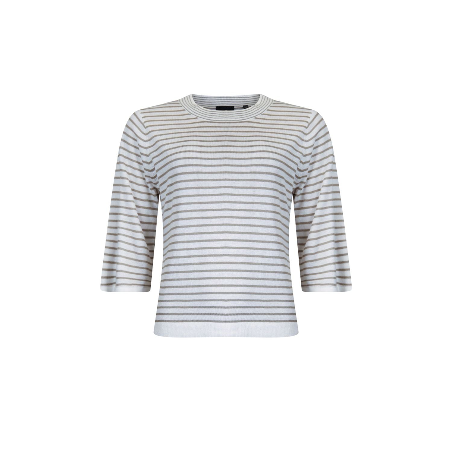 Striped sweater made of 60% viscose and 40% cotton. Airy and thin, ideal for warmer days.