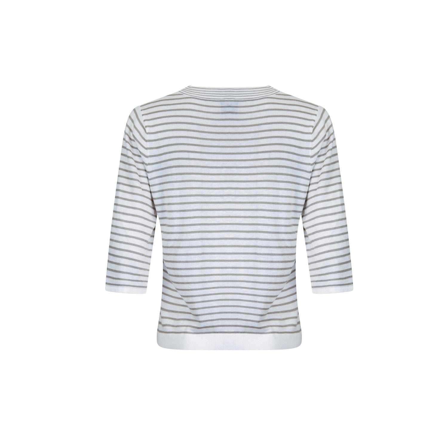 Striped sweater made of 60% viscose and 40% cotton. Airy and thin, ideal for warmer days.