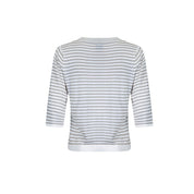Striped sweater made of 60% viscose and 40% cotton. Airy and thin, ideal for warmer days.