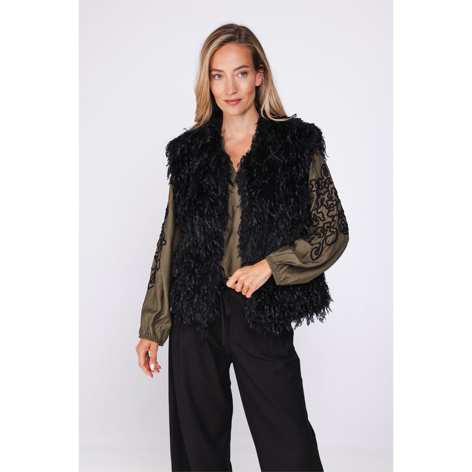 Waistcoat hairy fur