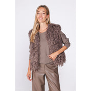 Gilet hairy fur