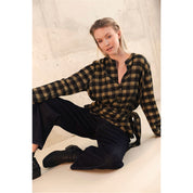 Blouse check scarf