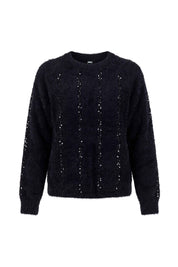Pullover sequin rib